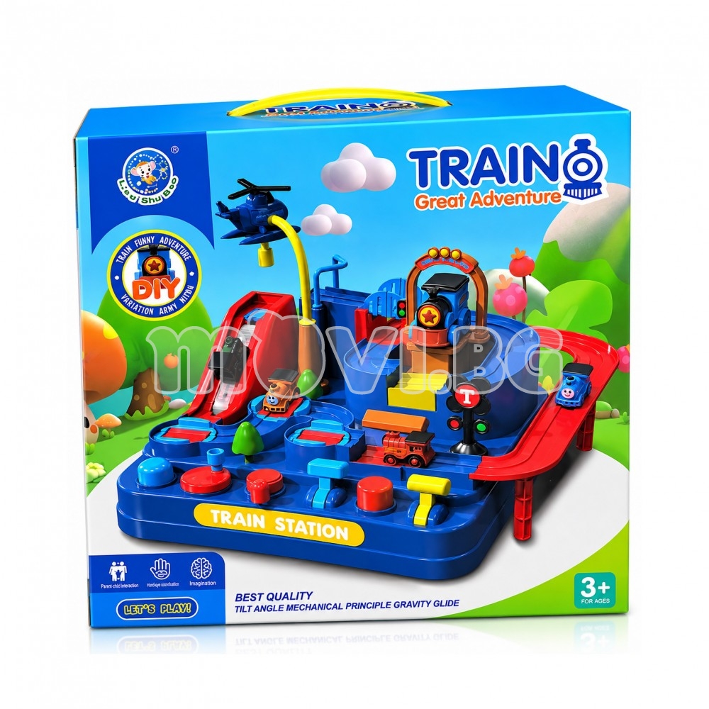 Детска интерактивна железопътна гара Train Great Adventure с влакчета -337 | Детски конструктори | Детски играчки |