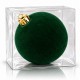 Коледна топка кадифе Петрол 15 см/ - 79 | Коледни топки | Коледна и новогодишна Украса |