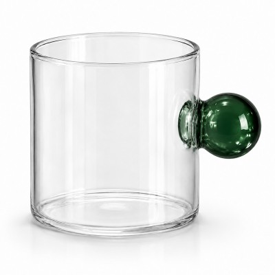 Стъклена чашка Зелена сфера 80 мл -21