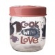 Буркан стъклен с щампа Cook with Love 425 мл | Бурканчета за подправки | Буркани за съхранение |