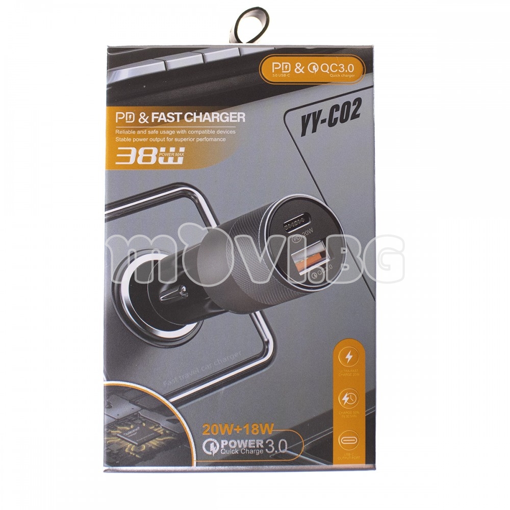 Зарядно за кола запалка USB / Type-C -163 | Аксесоари за телефони, компютри и ТВ |  |